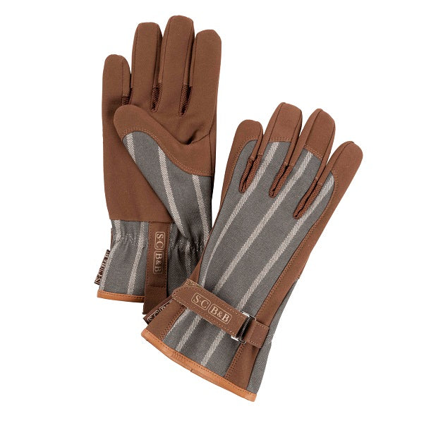 Sophie Conran Grey Striped Gloves