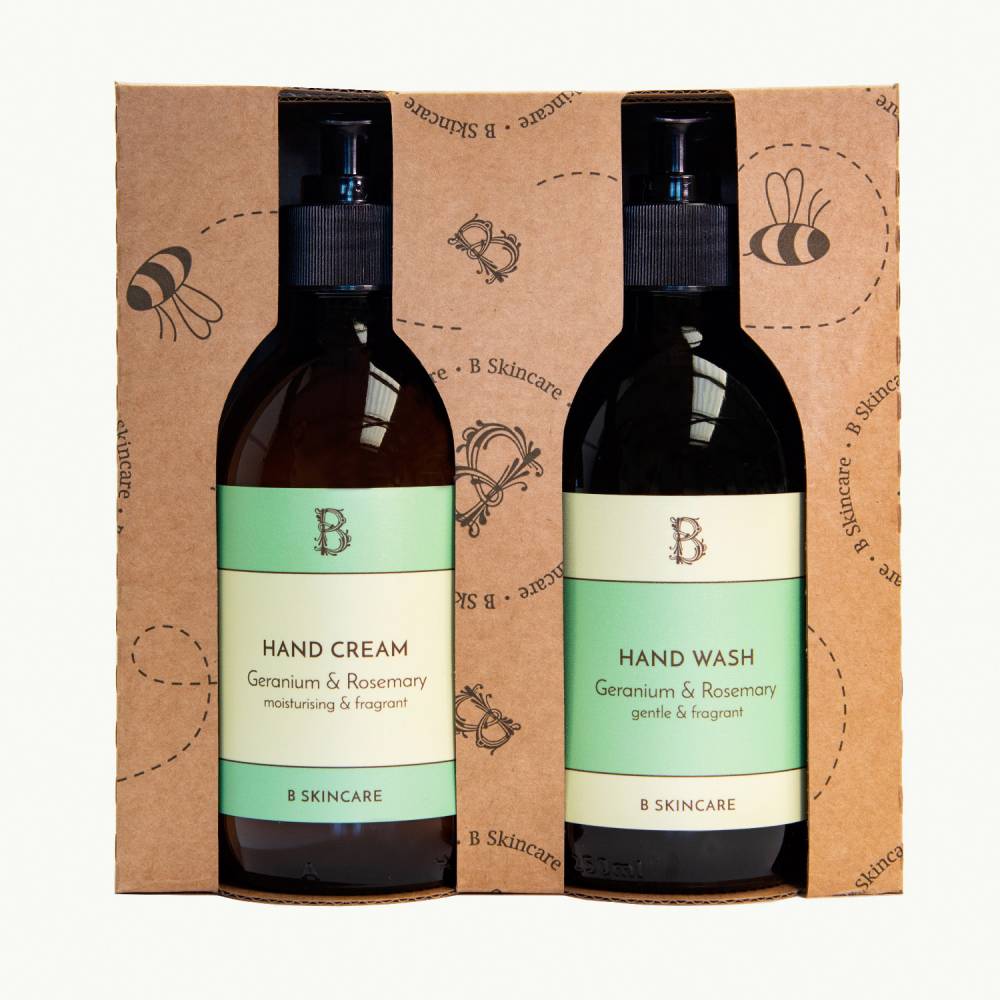 B Skincare Hand Care Gift Box - Geranium and Rosemary