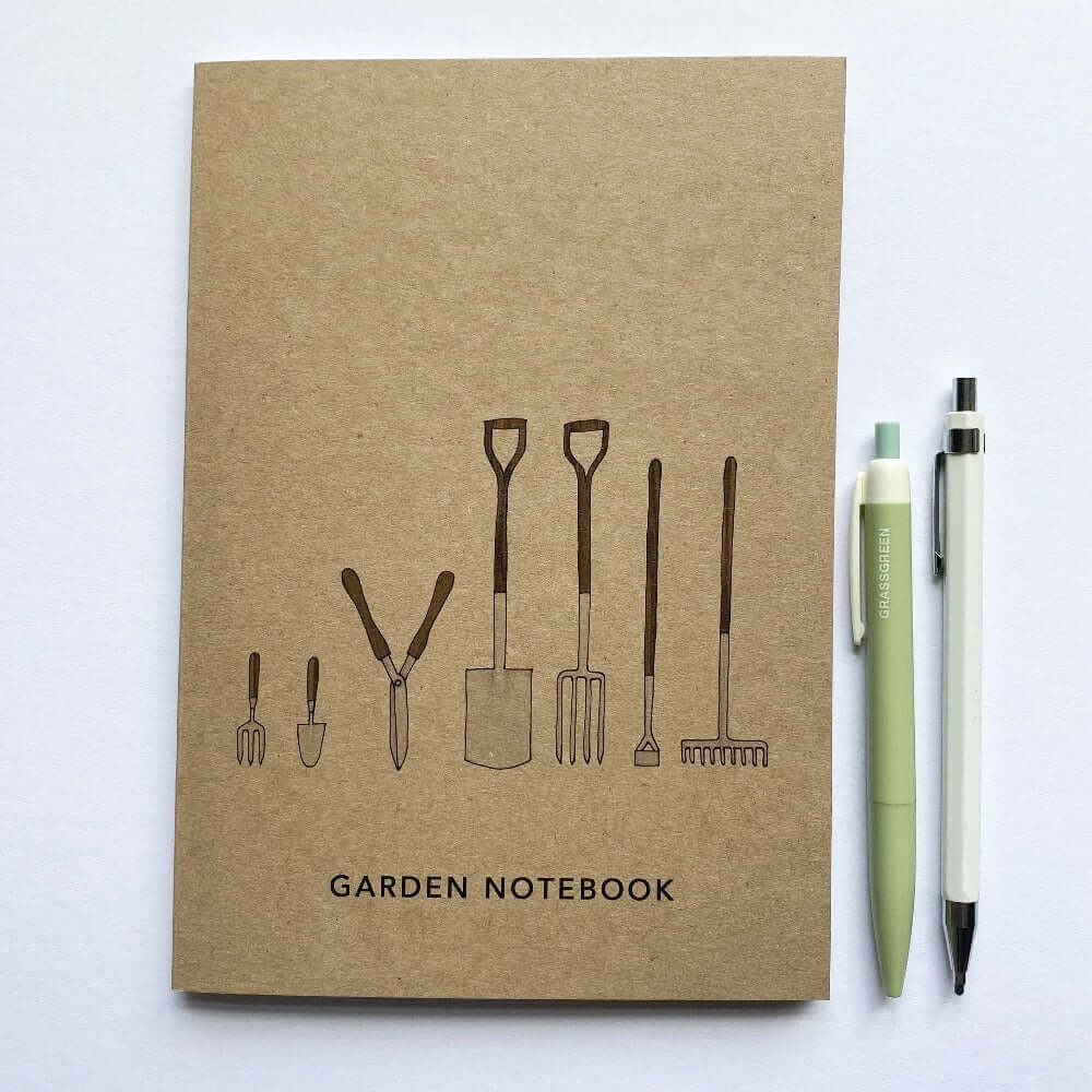 Garden Tools Slim A5 Notebook - The Cottage Gardener