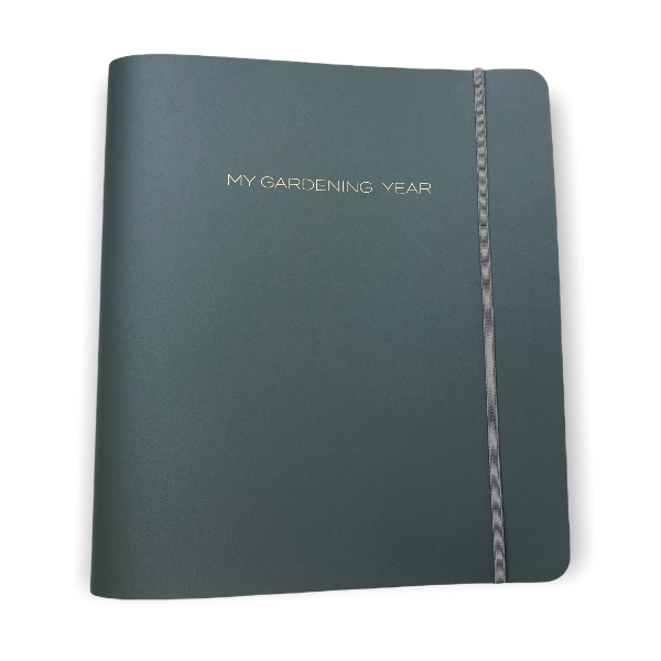Leather 'My Gardening Year' Planning Folder - Slate Grey
