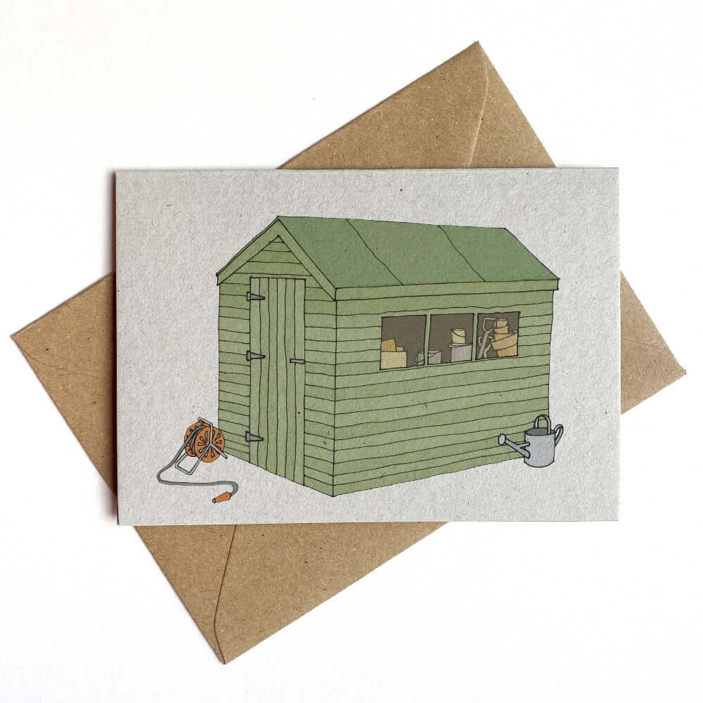 Garden Shed Greeting Card - The Cottage Gardener