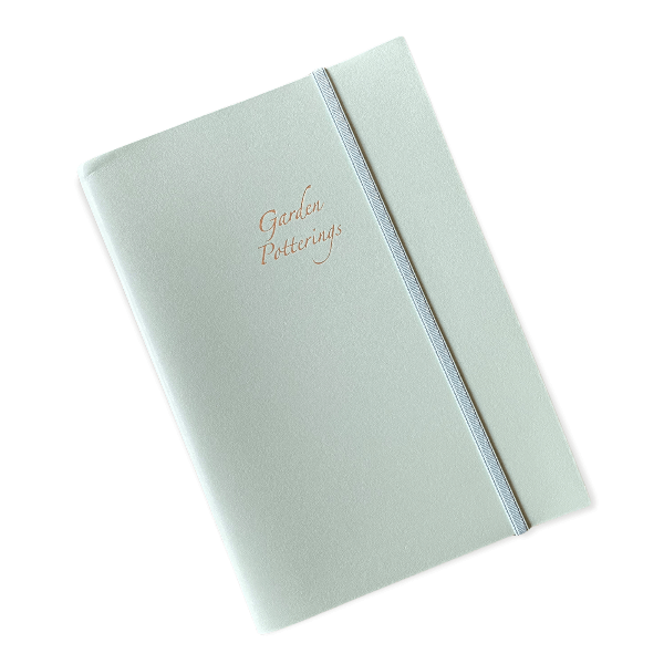 Leather Garden Potterings (Plain) Notebook - Peppermint