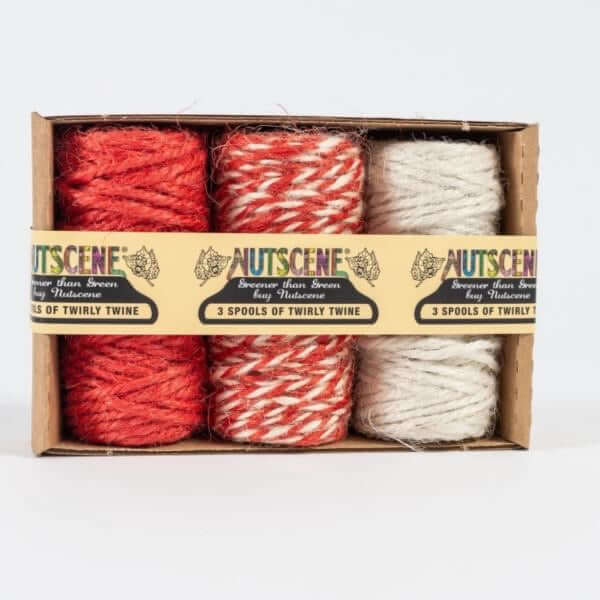 Jute Twine Mini Spool Set - Candy Cane Red - The Cottage Gardener
